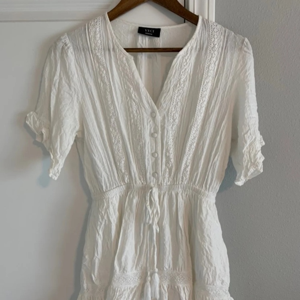 White mini dress